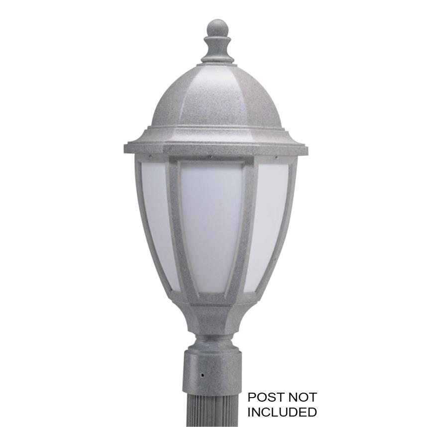 Wave Lighting S11TC-LR15C-GY LED Everstone Full Size Post Lantern in Graystone